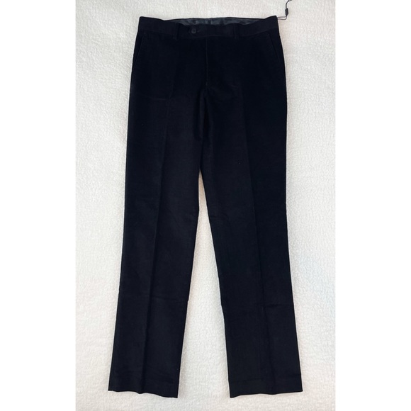 (NWT) BAR III • Black Corduroy Stretch Cotton Slim Fit Dress Pants - Picture 12 of 13